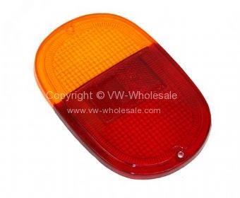 Orange and red rear lens without trim  62-7/71 - OEM PART NO: 211945241M