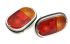 German quality rear light units complete with orange and red lenses 62-7/71 - OEM PART NO: 211945241ORG