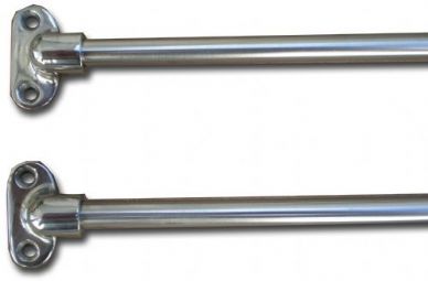 Chrome finish stainless steel side window jail bar kit for 1 window 55-67 - OEM PART NO: 241853427SS