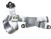 Seatbelt 3 point with chrome buckle and grey webbing