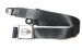 Seatbelt 2 point with chrome buckle and black webbing