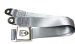 Seatbelt 2 point with chrome buckle and grey webbing