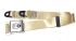 Seatbelt 2 point with chrome buckle and beige webbing - OEM PART NO: 111870671K