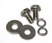 Stainless fixing screws and washers for flap