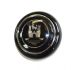 German quality horn button black with Silver Wolfsburg logo
