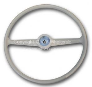 Flat 4 steering wheel in silver beige - OEM PART NO: 211415655AGY