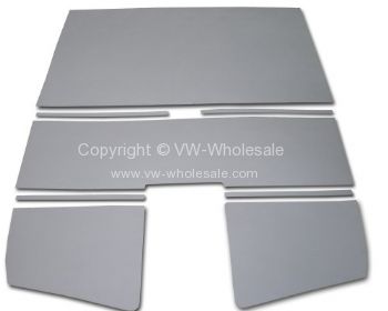 Roof lining set for double cab pick up in ABS textured grey  Set of 8 58-67 - OEM PART NO: 265867515A