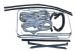 German quality cab door seal kit German door seals and opening 1/4 light both doors
