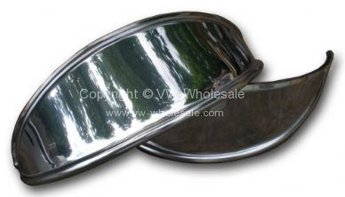 Stainless steel chrome eyebrows Beetle & Bus 8/67-79 - OEM PART NO: 211888999S