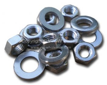 Stainless steel rear light unit fixing nuts and washers - OEM PART NO: 