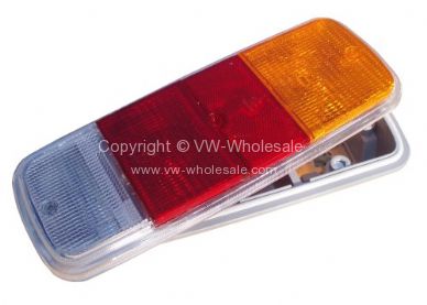 German quality complete rear light unit amber red & white lens - OEM PART NO: 211945241