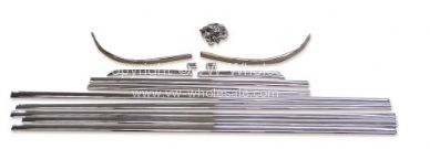 German quality deluxe belt line trim kit OEM inc clips - OEM PART NO: 241898111