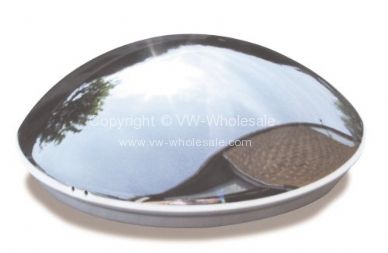 Chrome domed hub cap with no VW logo 71-92 - OEM PART NO: AC601761