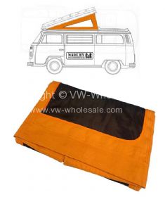 German quality Westfalia pop top canvas front hinge in orange - OEM PART NO: 231069708O