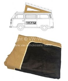 German quality Westfalia pop top canvas rear hinge in tan - OEM PART NO: 231070705T