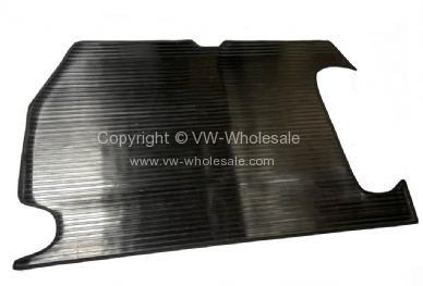 Rubber rear luggage area mat with spare wheel cut out and a Polypropylene trim - OEM PART NO: 241863406C