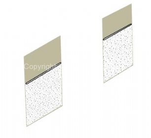 TMI Partition Panel Kit for walk through models in Basalt grey/Silver beige 61-63 - OEM PART NO: 221867707BSB