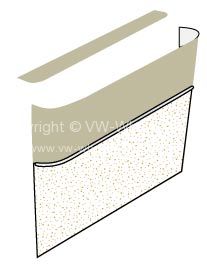 TMI centre drink panel in basalt grey/silver beige 55-64 - OEM PART NO: 221867705SB