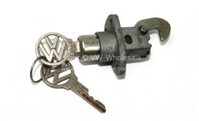 NOS Genuine VW locking engine lid lock with 2 VW keys T1 8/64-7/65 T2 1967 - OEM PART NO: 113827503A
