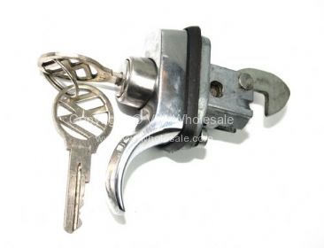 NOS Genuine VW 2 part engine lid lock with 2 VW keys T1 8/64-7/65 T2 1967 - OEM PART NO: 113827503A