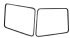 Modern style safari window seals for both front window - OEM PART NO: 