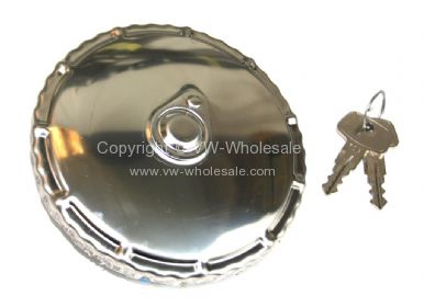 German quality stainless steel locking fuel cap 100mm neck with gasket - OEM PART NO: 111201551L