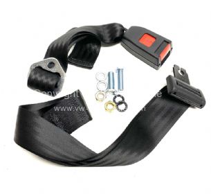 Modern buckle 2 point static lap belt Black - OEM PART NO: 111857704C