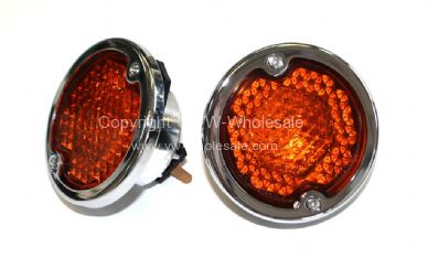 German quality complete rear light units orange OEM lenses - OEM PART NO: 211945237OPAIR