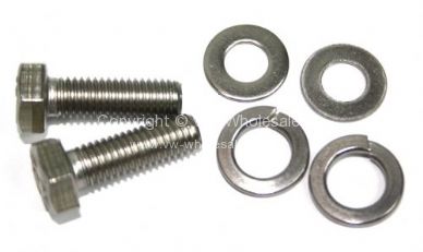 Stainless steel rear bumper to corner fixing bolts for both sides 58-67 - OEM PART NO: 