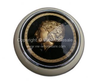 Golden lady horn button for standard steering wheel Silver beige 55-67 - OEM PART NO: 113951501BGL