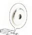 German quality ashtray knob escutcheon Beetle 58-66