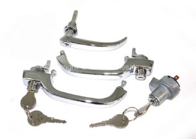 German quality complete handle set on a set of T code keys Double cab - OEM PART NO: 211837205/64DC