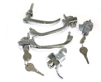 German quality complete handle set on one set of T code keys Double cab - OEM PART NO: 211837205/67DC