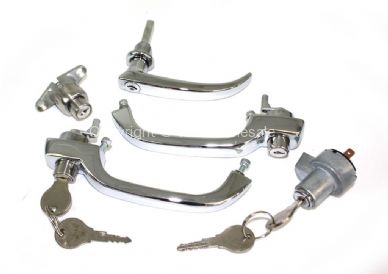German quality complete handle set church key style engine lid - OEM PART NO: 