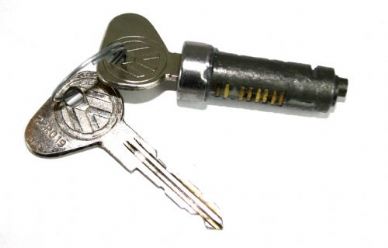 German quality early bay slide door lock barrel and keys 68-72 - OEM PART NO: 