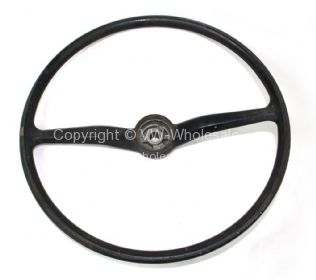Genuine VW steering wheel without horn button Used 68-74 - OEM PART NO: 211415651D