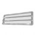 Polished aluminium louvered window complete Left - OEM PART NO: 