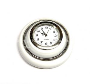 Horn button with clock white/silver colour - OEM PART NO: 211951CLOCKSB