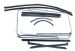 German quality cab door fixed 1/4 light and scraper kit chrome for both doors