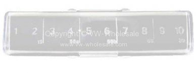 German quality fuse box cover 10 fuse T1 & Ghia 67-71 T2 68-69 T3 62-69 - OEM PART NO: 181937555