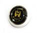 German quality horn button Ivory with Gold Wolfsburg logo
