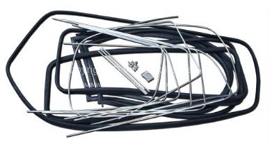 German quality deluxe window seal kit 3 x 3/4 windows & 1 full window with metal inserts Bus - OEM PART NO: 241898123CKIT