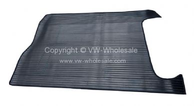 Rubber rear luggage area mat with spare wheel cut out and a Polypropylene trim - OEM PART NO: 241863406E