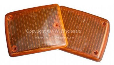 Genuine Hassia orange front indicator lenses Used 73-79 - OEM PART NO: 