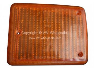 Genuine Hella orange front indicator lens Used Left 73-79 - OEM PART NO: 
