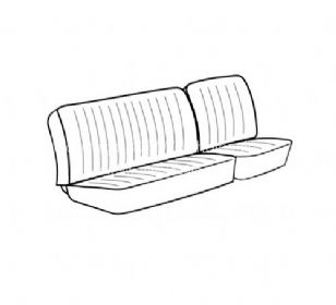Seat covers front bench T2 68-73 12 - OEM PART NO: 442113