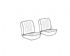Seat covers front walkthrough T2 77-79 12 - OEM PART NO: 442116