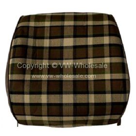 Westfalia late bay full back seat cover in beige plaid  - OEM PART NO: 231885252BE
