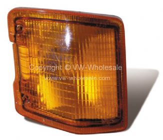 Orange front indicator lens and base complete Right 80-91 - OEM PART NO: 