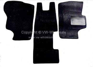 Cab floor carpet mat Black 3 piece RHD - OEM PART NO: 215863711CR